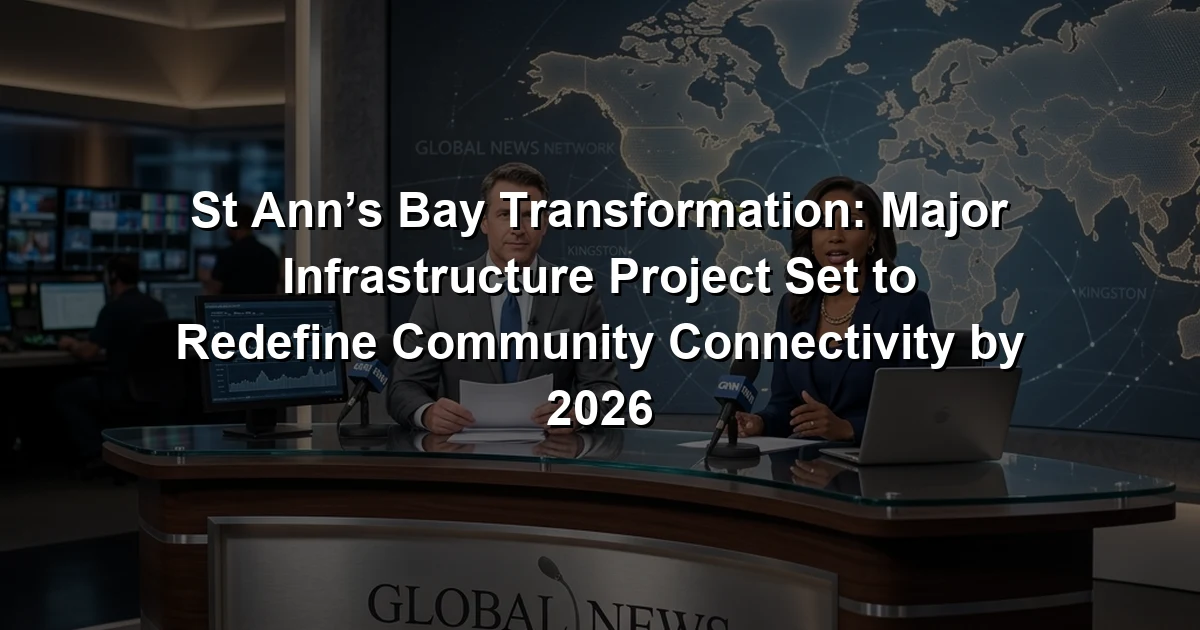 St Ann’s Bay Transformation: Major Infrastructure Project Set to Redefine Community Connectivity by 2026