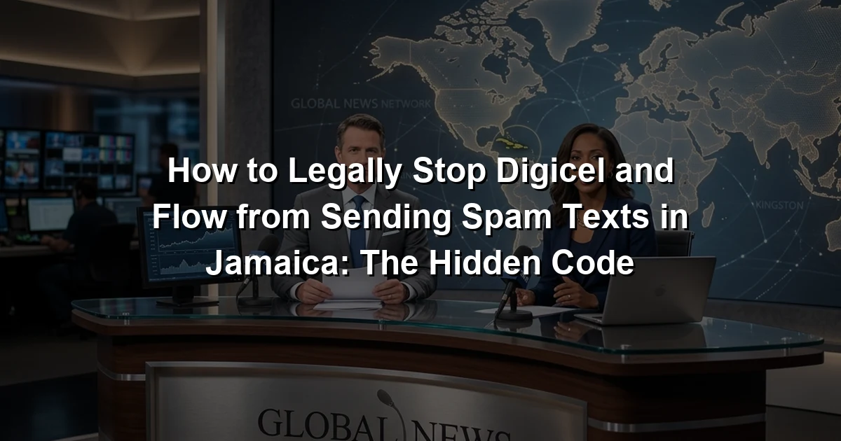 How to Legally Stop Digicel and Flow from Sending Spam Texts in Jamaica: The Hidden Code