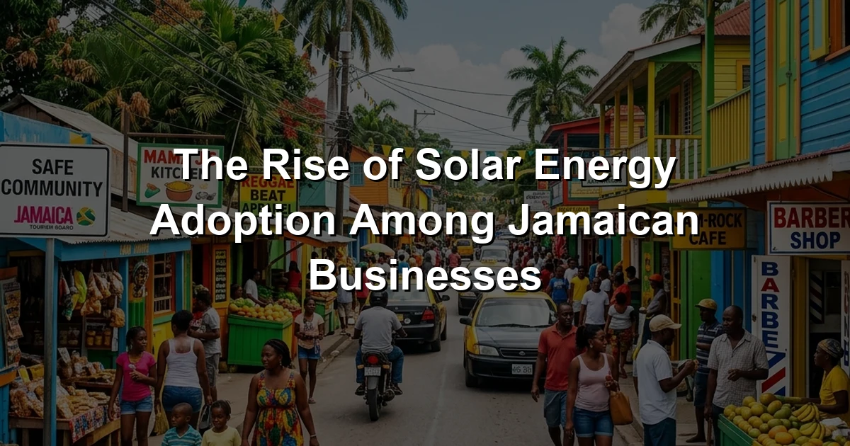 The Rise of Solar Energy Adoption Among Jamaican Businesses