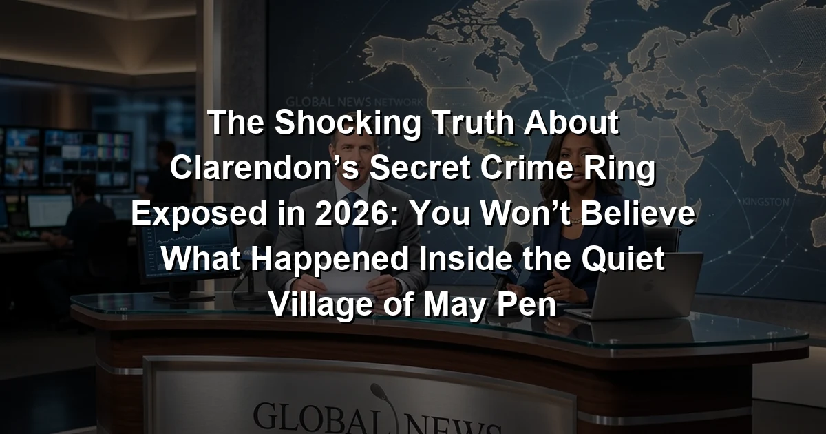 The Shocking Truth About Clarendon’s Secret Crime Ring Exposed in 2026: You Won’t Believe What Happened Inside the Quiet Village of May Pen