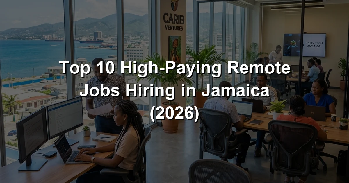 Top 10 High-Paying Remote Jobs Hiring in Jamaica (2026)