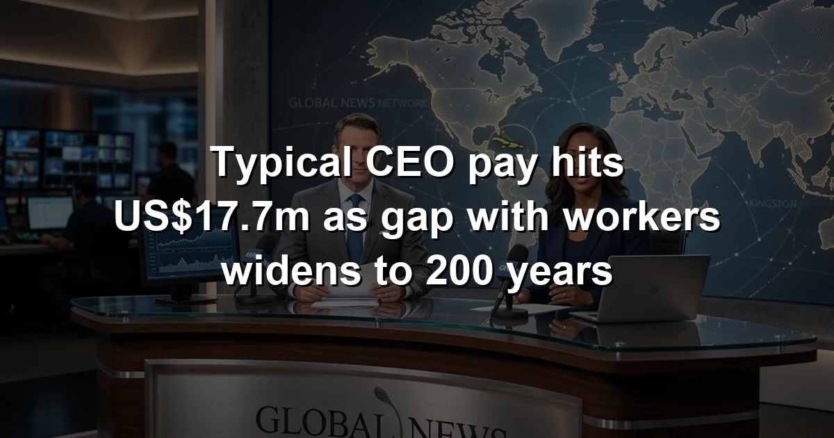Typical CEO pay hits US$17.7m as gap with workers widens to 200 years
