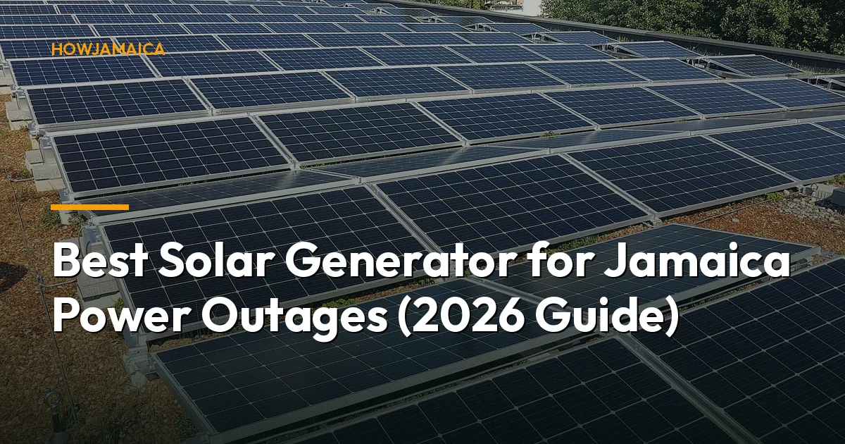 Best Solar Generator for Jamaica Power Outages (2026 Guide)