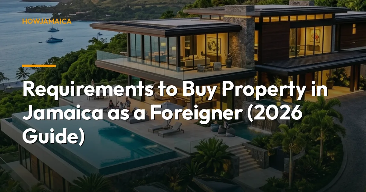 Requirements to Buy Property in Jamaica as a Foreigner (2026 Guide)