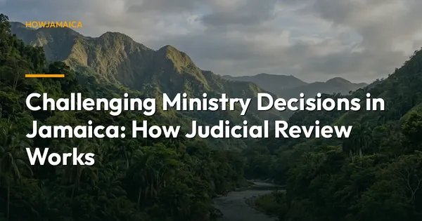 Challenging Ministry Decisions in Jamaica: How Judicial Review Works