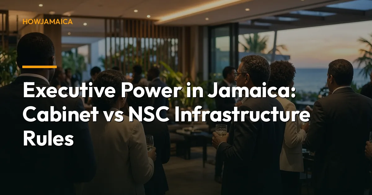 Business networking reception — Executive Power in Jamaica: Cabinet vs NSC Infrastructure Rules