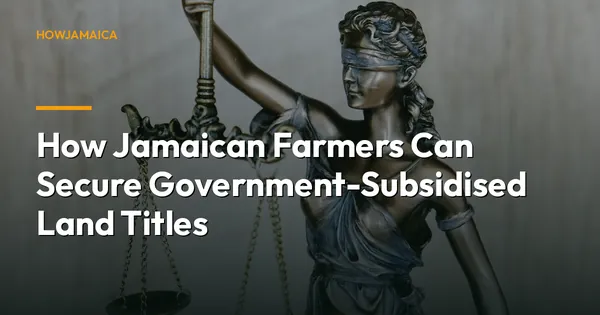 How Jamaican Farmers Can Secure Government-Subsidised Land Titles