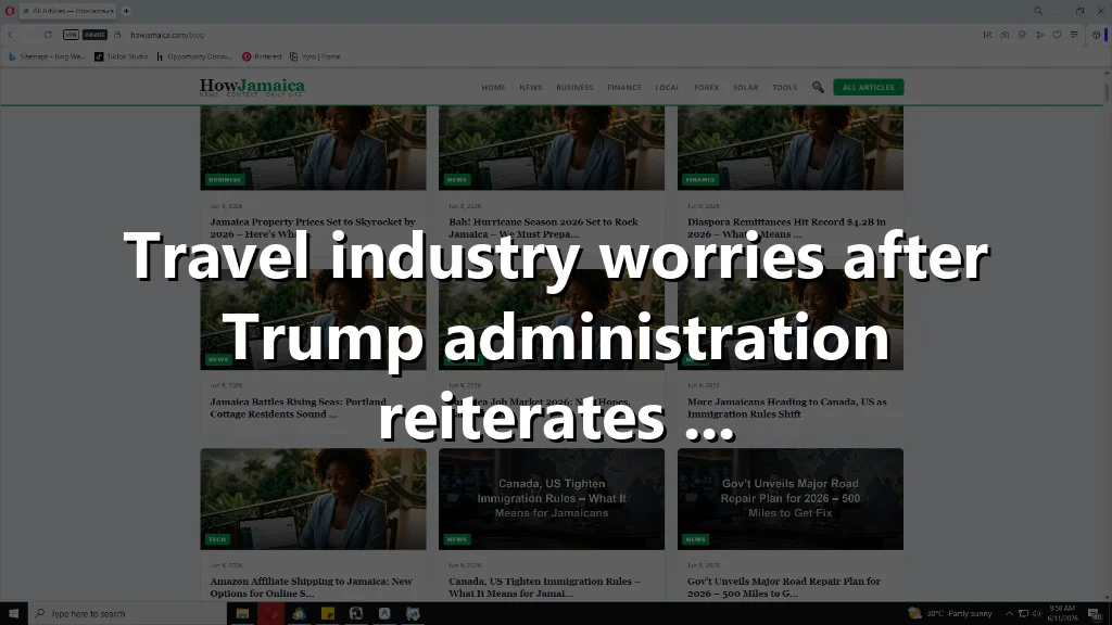 Travel industry worries after Trump administration reiterates ...