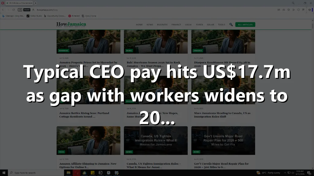 Typical CEO pay hits US$17.7m as gap with workers widens to 20...