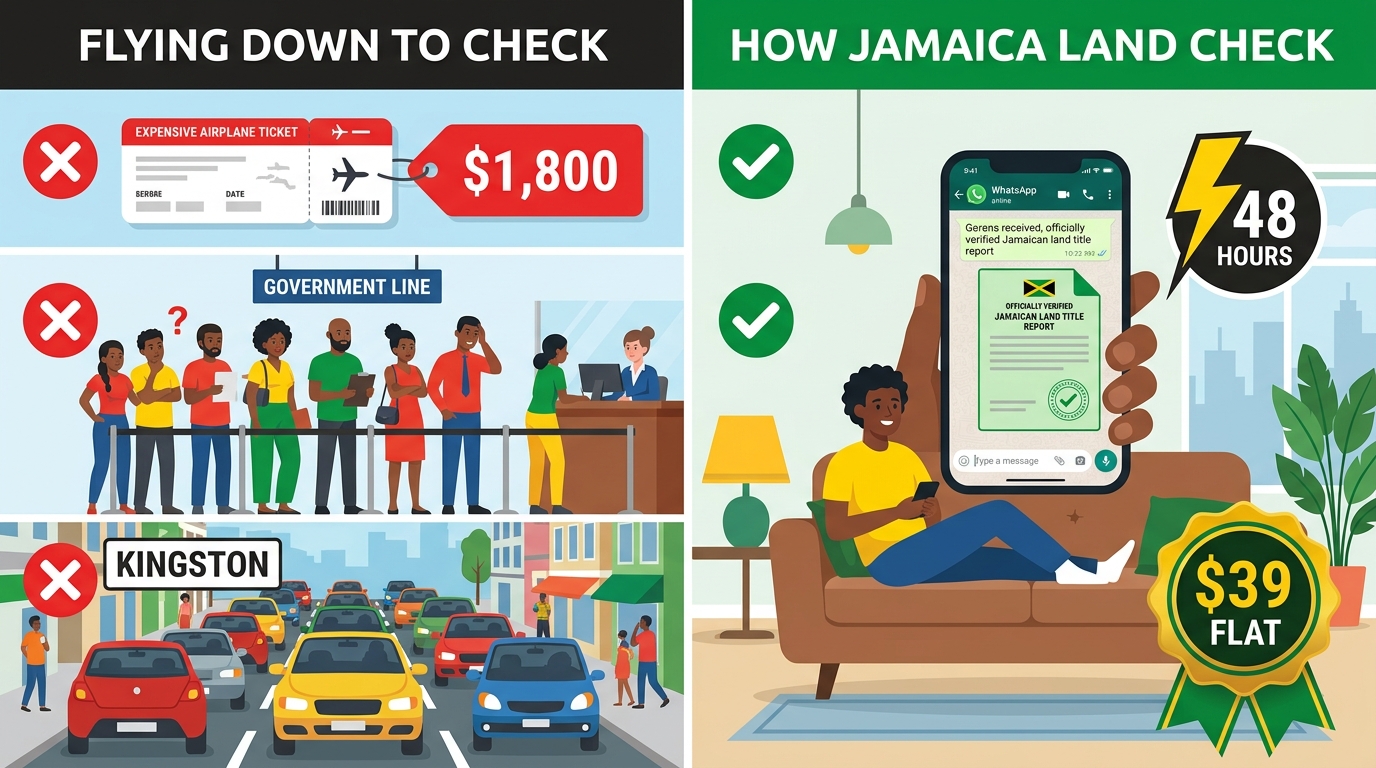 Comparison: Flying down to Jamaica for $1,800 vs HowJamaica Land Check for $49.99
