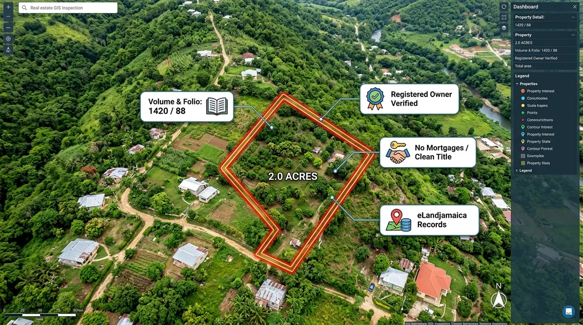 Jamaican Cadastral Parcel Boundary Map