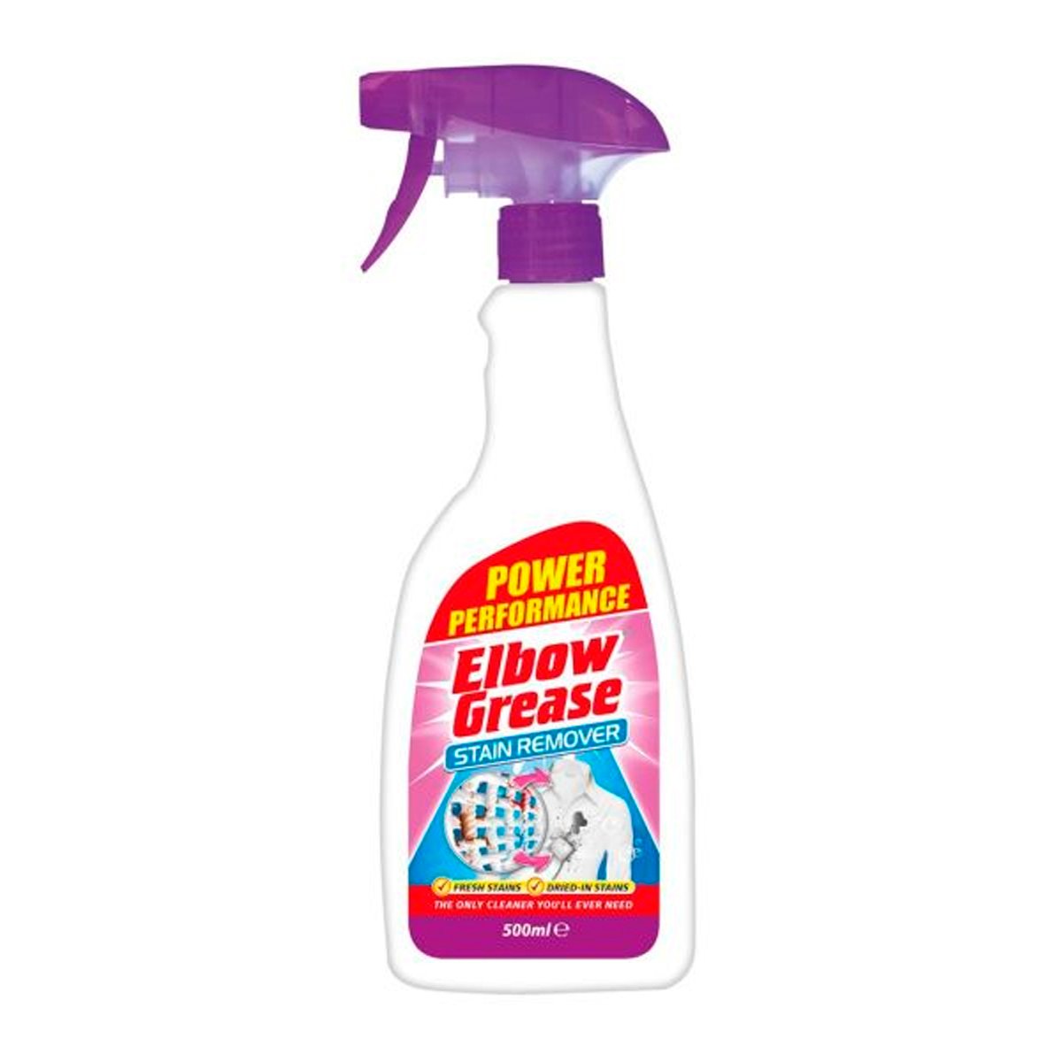 ELBOW GREASE POWER PERFORMANCE PRE-WASH STAIN REMOVER 500ML