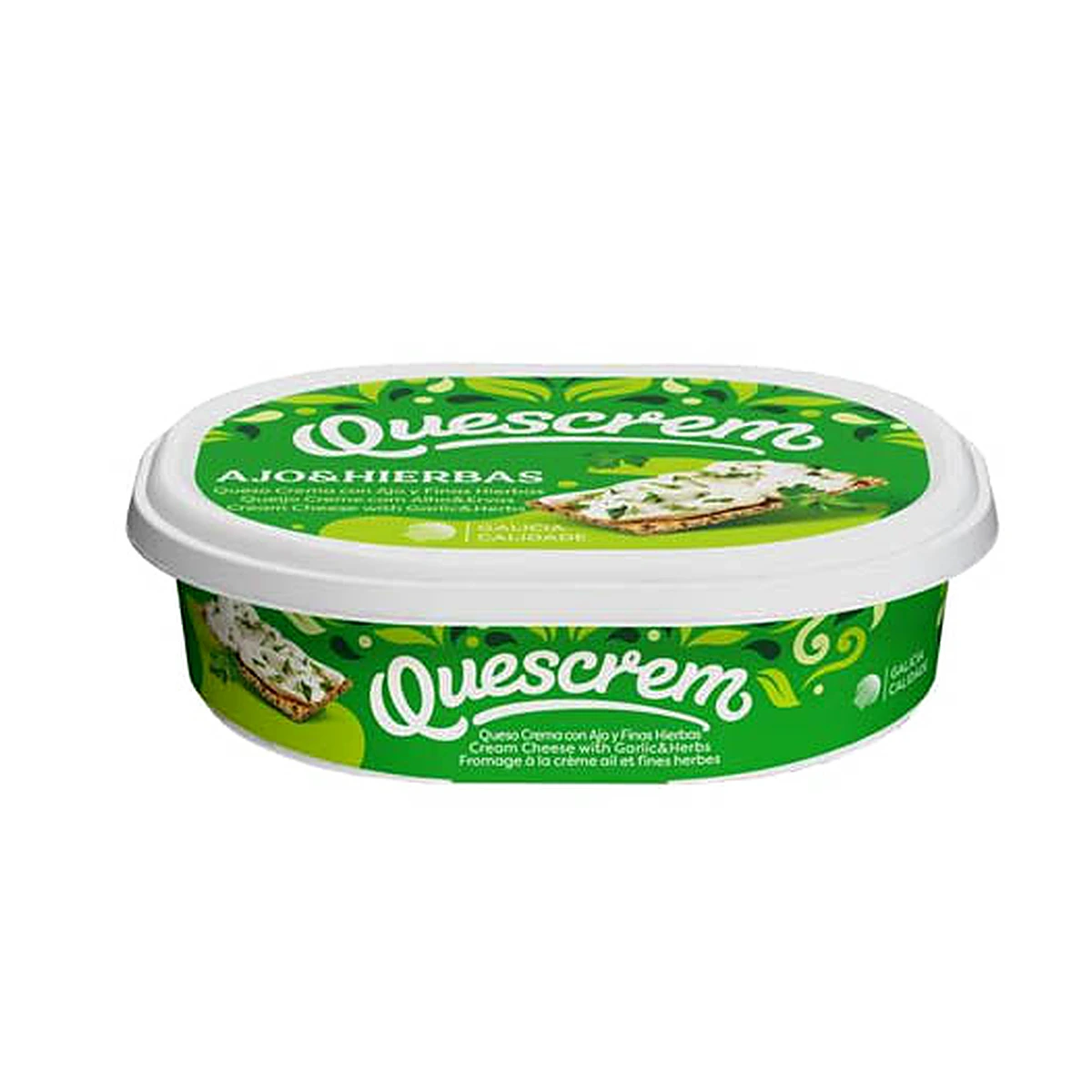 Quescrem Cream Cheese With Garlic & Herbs 7Oz
