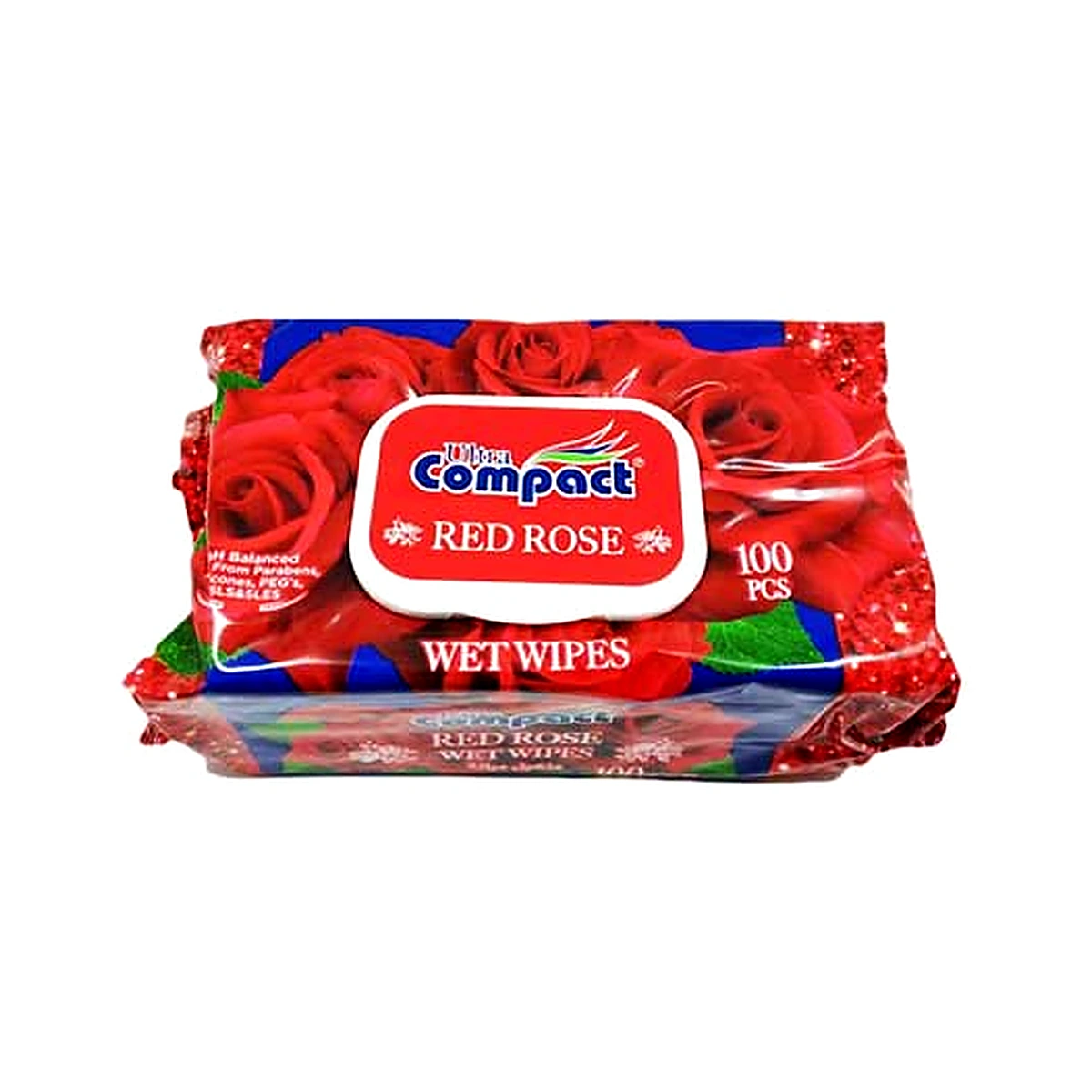 Ultra Compact Red Rose Wet Wipes 100Pcs