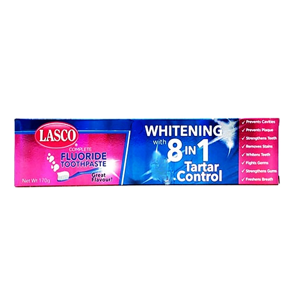 Lasco Whitening 8 In 1 Toothpaste 170G