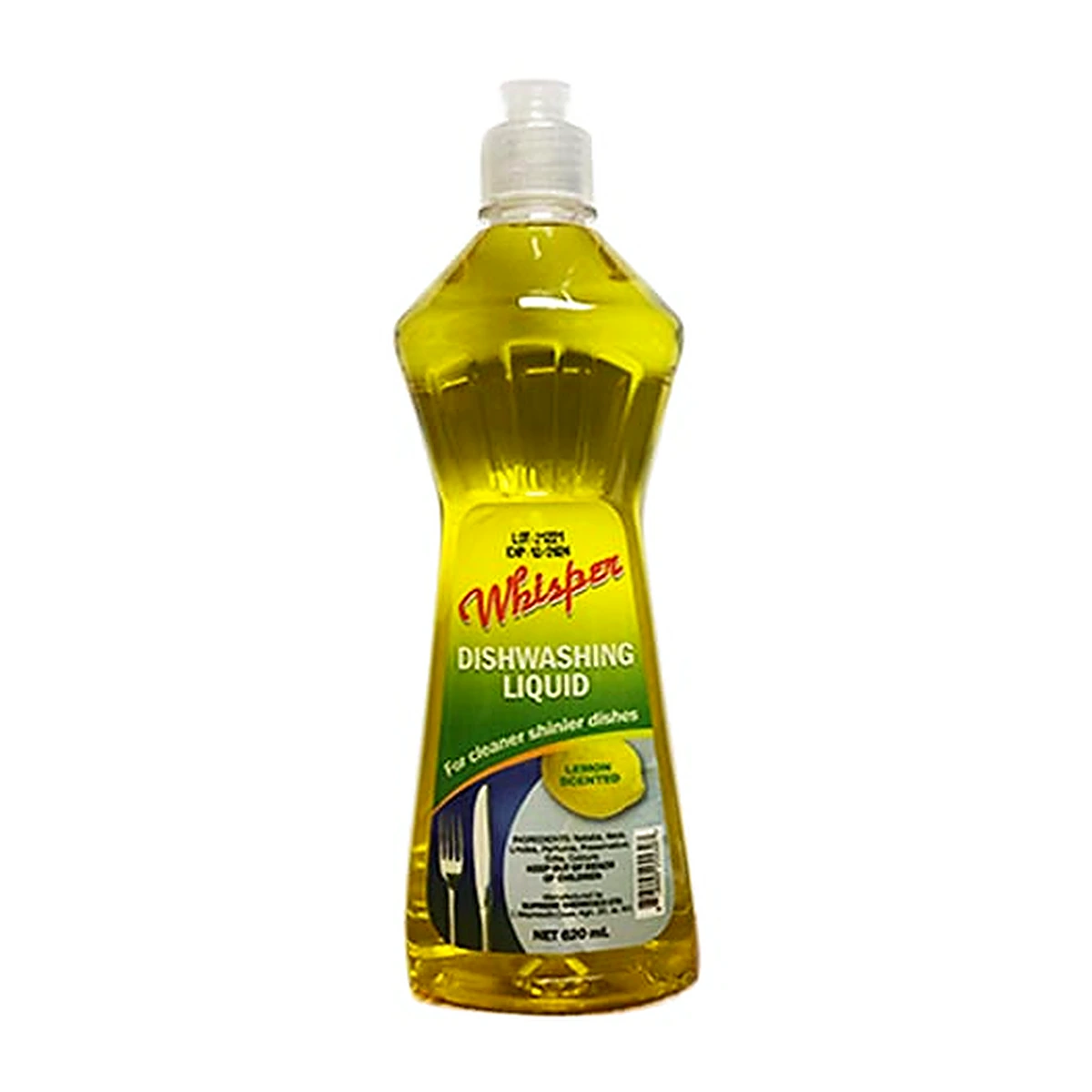 Whisper Dish Liquid Lemon Scent 620Ml