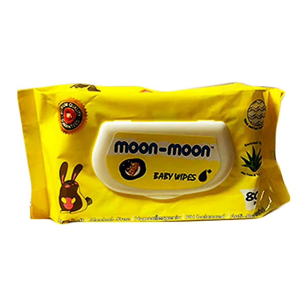 Moon Moon Wipes Yellow 80pcs