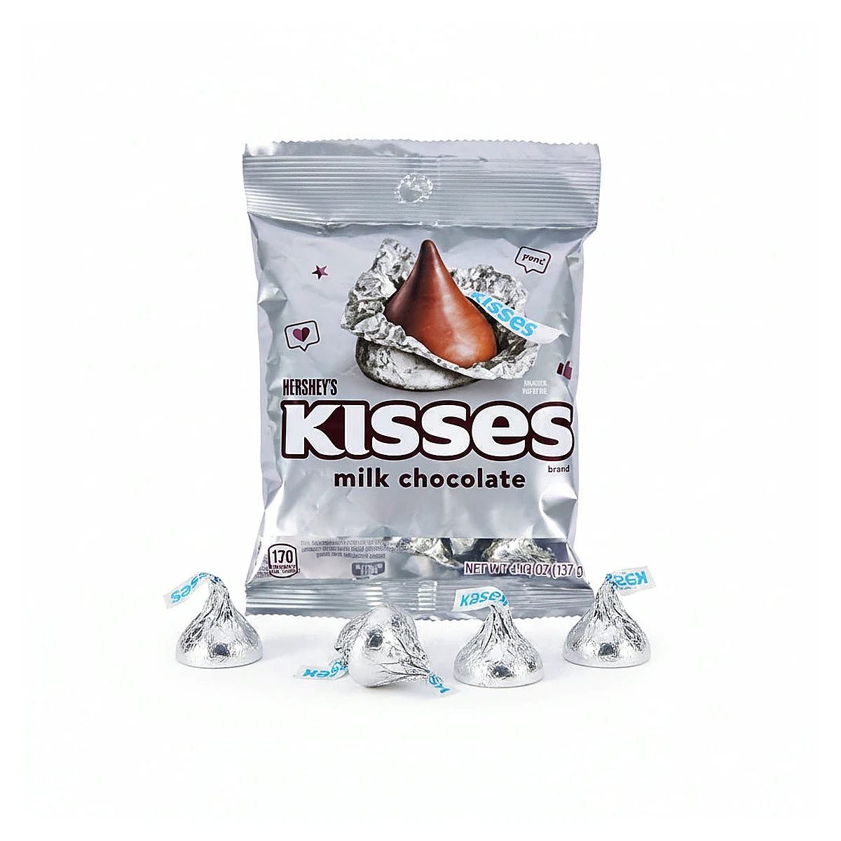 Hershey's Kisses Milk Chocolate Candy 137g