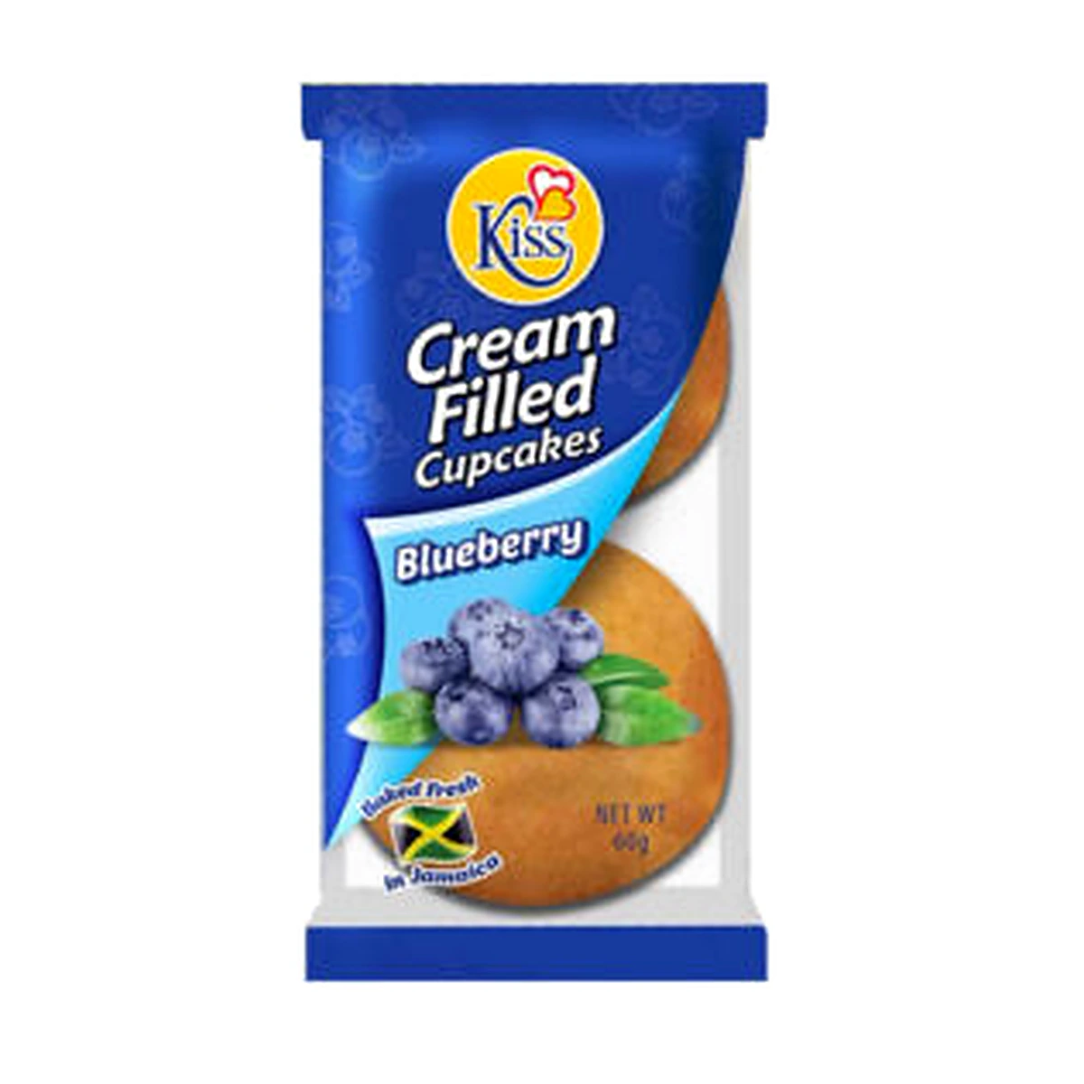 Kiss Cream Filled Cupcake Blueberry 60g