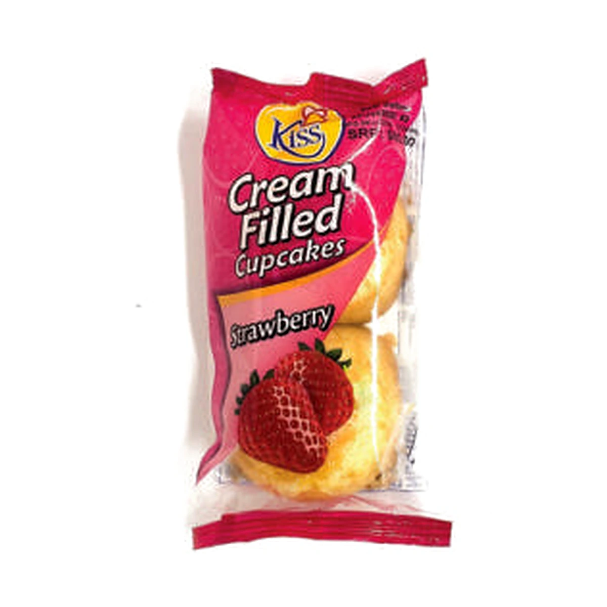 Kiss Cream Filled Cupcake Strawberry 60g