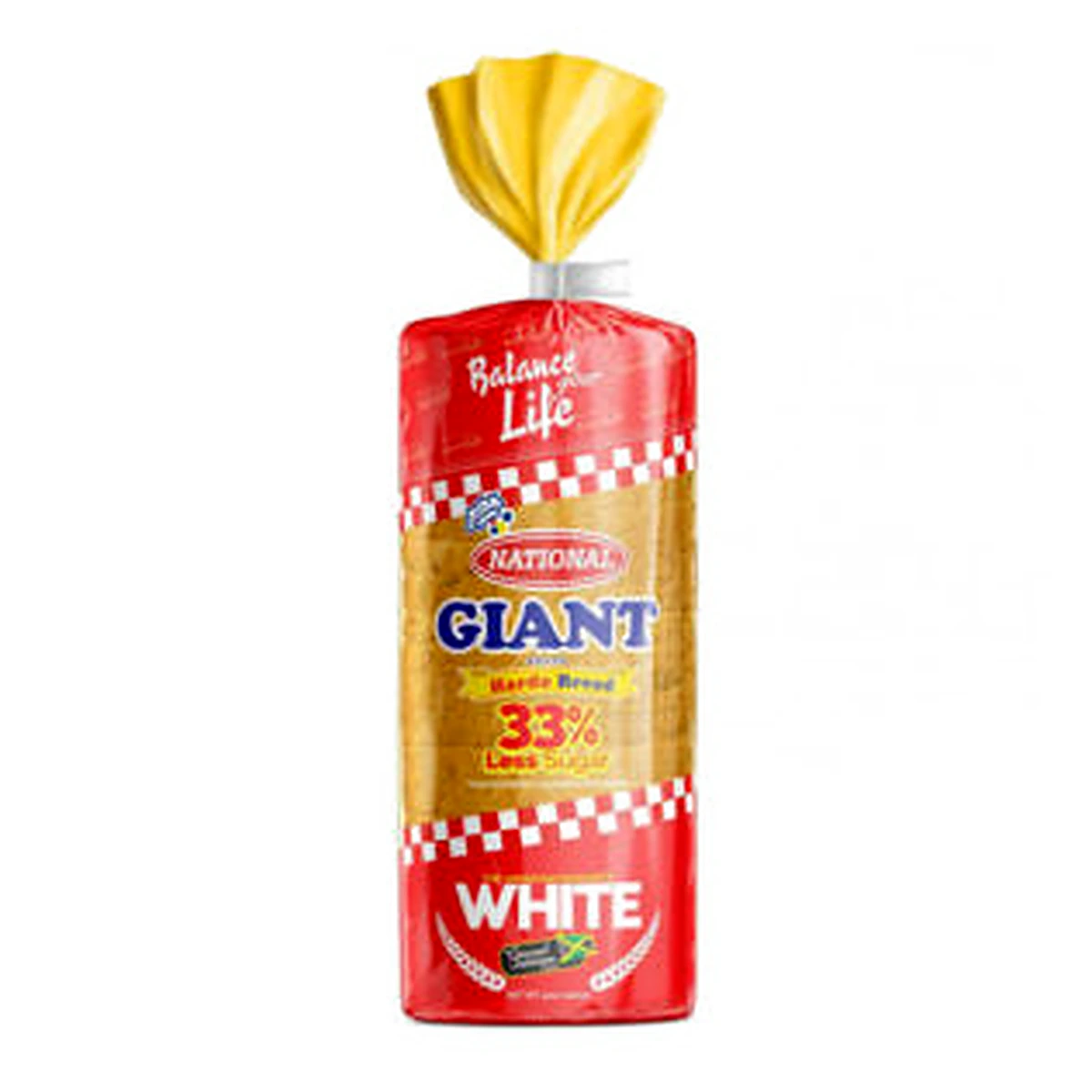 National Giant Sliced 33% Less Sugar Bread