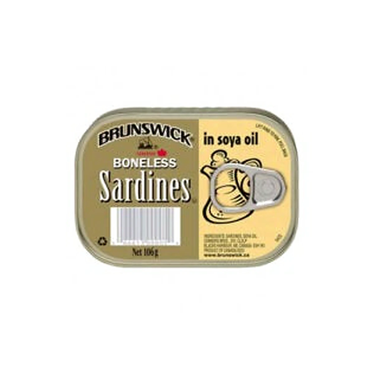 Brunswick Boneless Sardine in Soya Oil 106g
