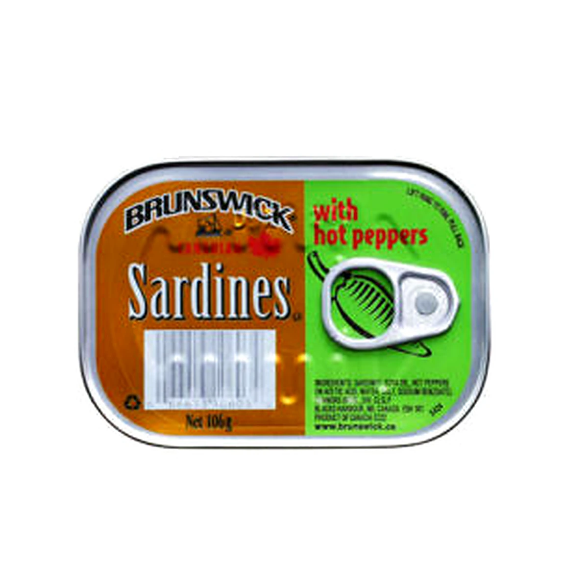 Brunswick Sardine With Hot Peppers 3.75 Oz