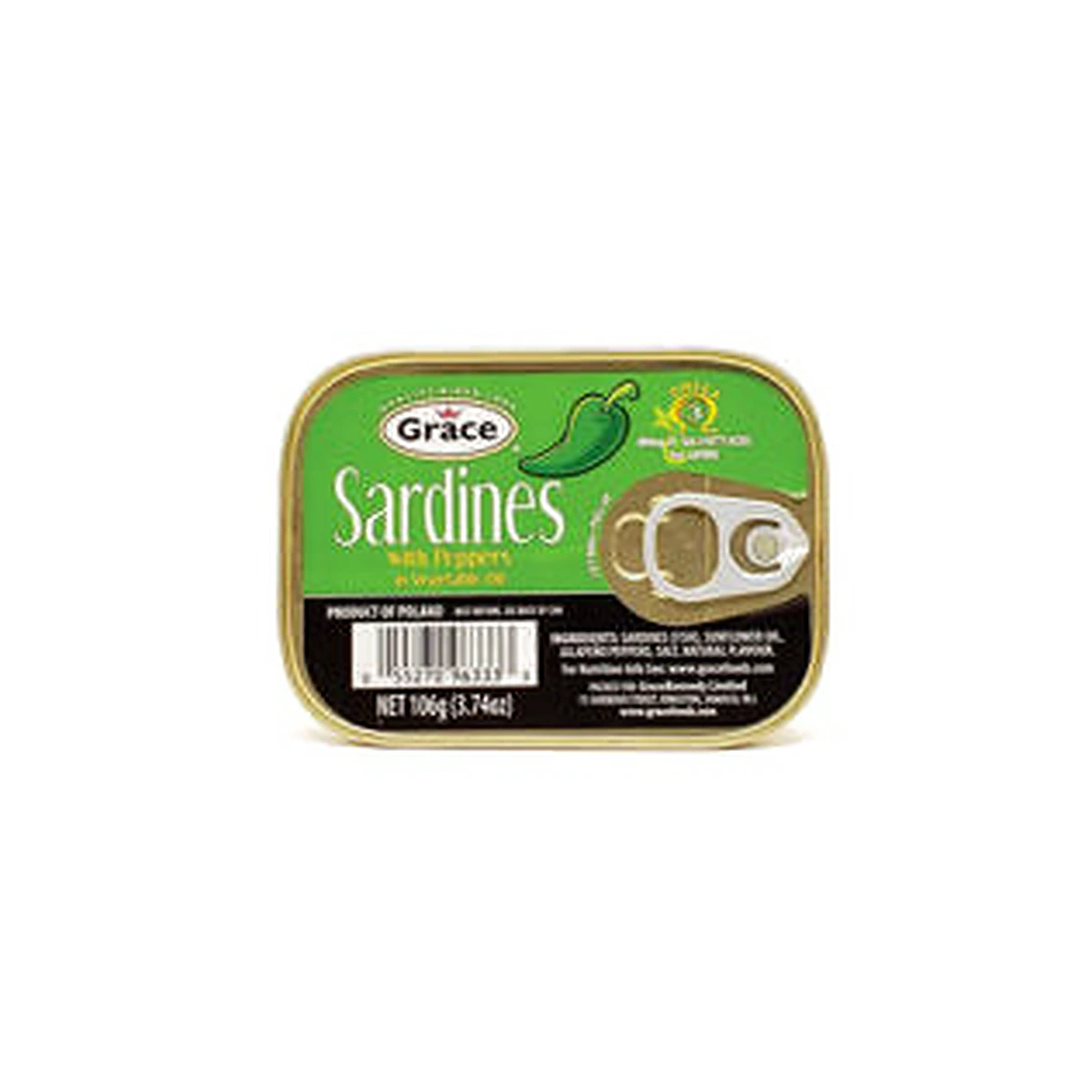 Grace Sardine With Pepper in Vegetable Oil 106g