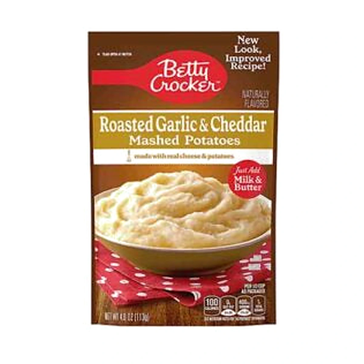 Betty Crocker Roasted Garlic & Cheddar Mashed Potatoes 113G
