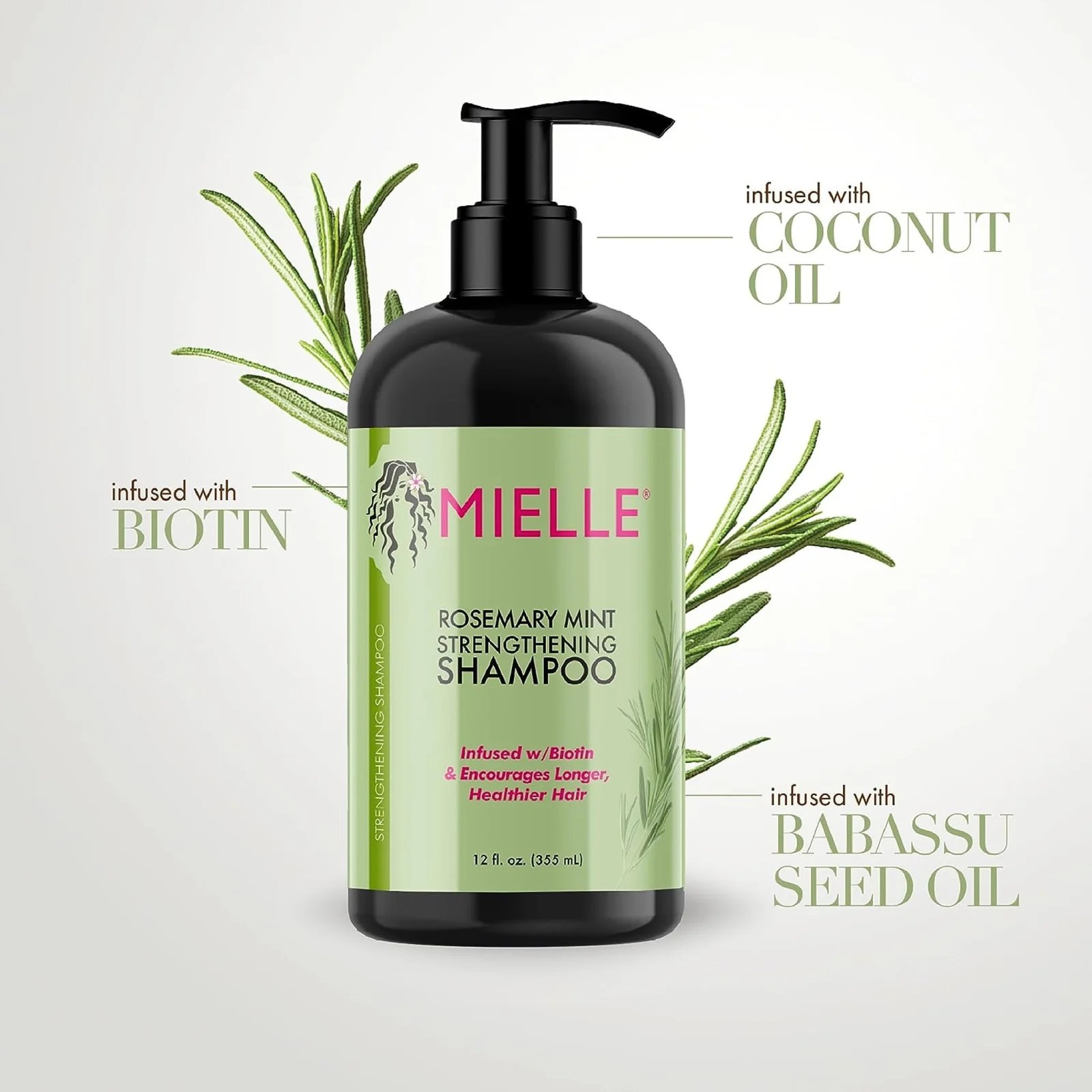 MIELLE ROSEMARY MINT STRENGHTENING SHAMPOO 355ML
