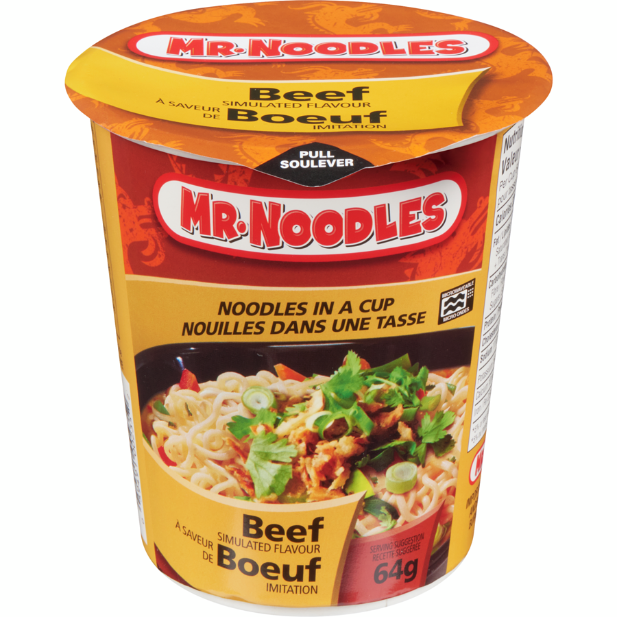 MR NOODLES BEEF CUP SOUP 64g