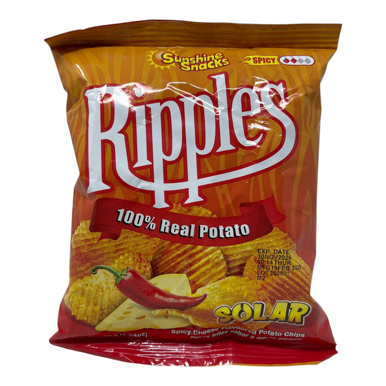 RIPPLES SOLAR SPICY CHEESE 35g