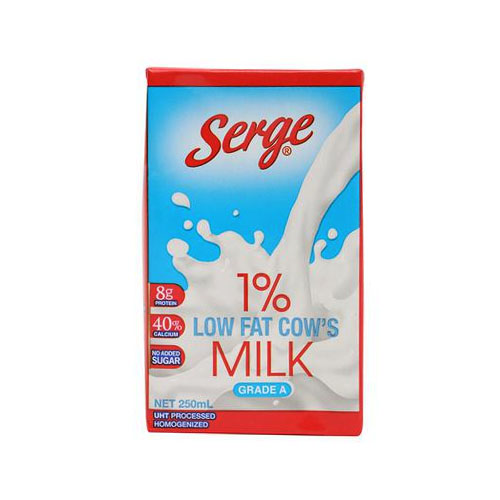 Serge 1% Low Fat Milk 250ml