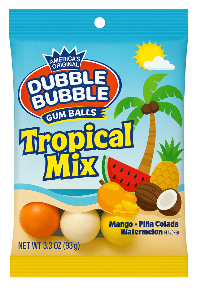 TROPITREATS DOUBLE BUBBLE GUMBALL 100g