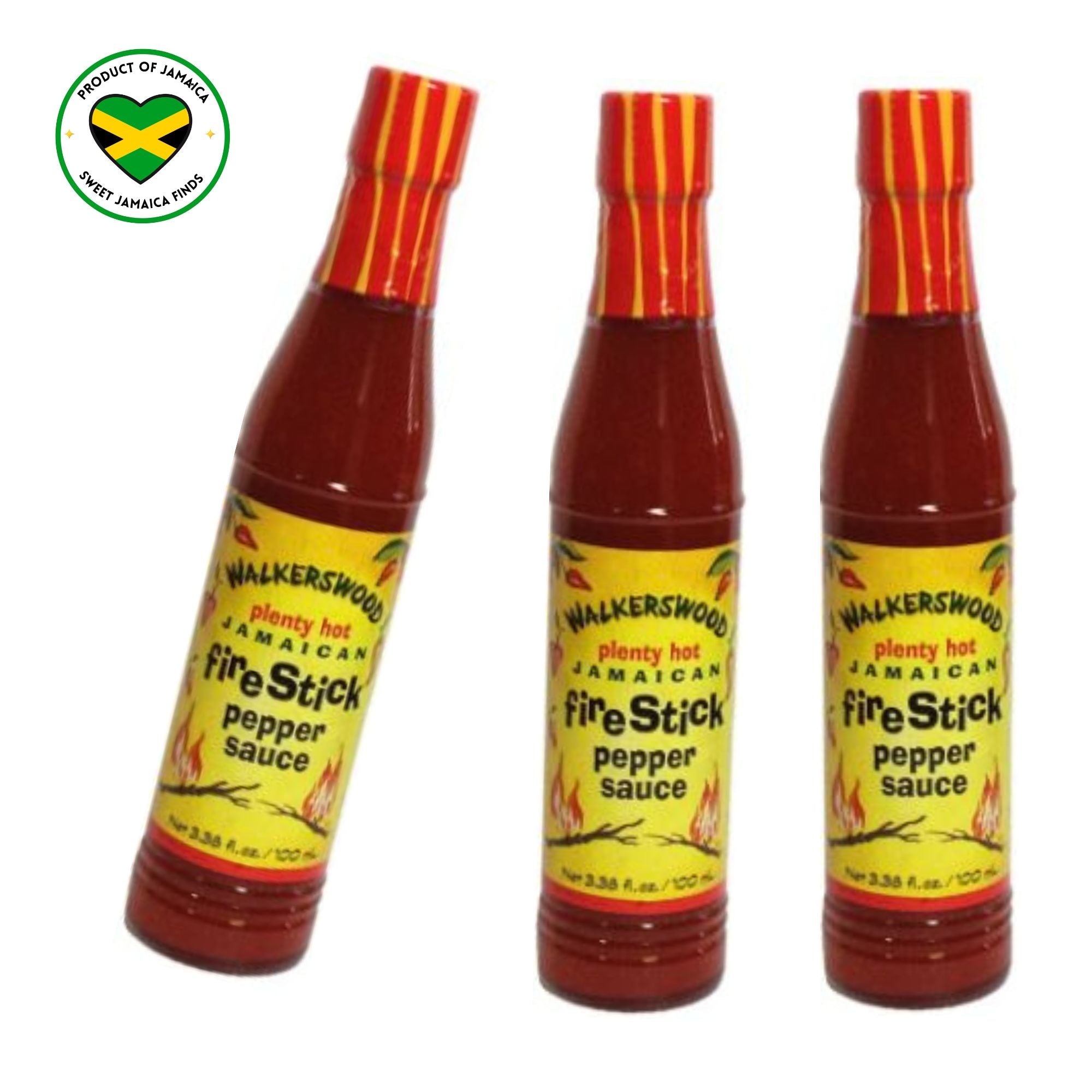 WALKERSWOOD PLENTY HOT JAMAICAN FIRE STICK PEPPER SAUCE 6oz