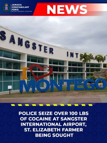 Massive Cocaine Haul Seized at Sangster International, Police Seek Farmer for Questioning