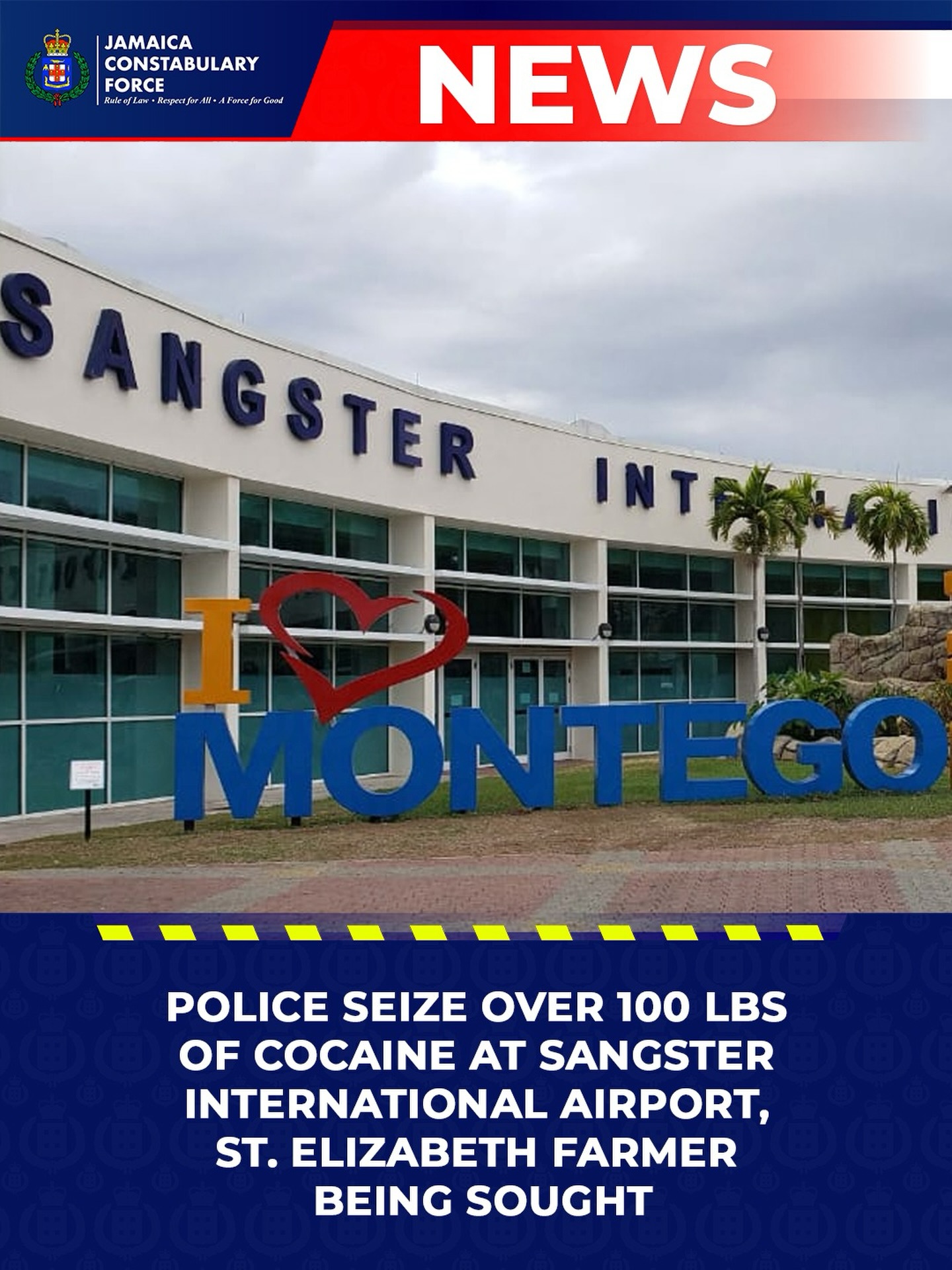 Massive Cocaine Haul Seized at Sangster International, Police Seek Farmer for Questioning