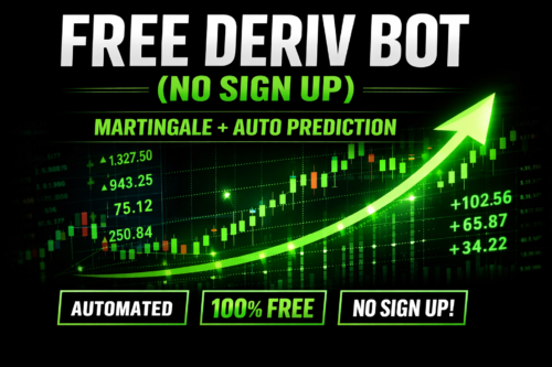 Free Deriv Bot Download (V10 Martingale) – No Sign Up Required