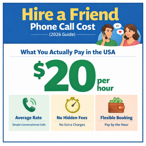 Hire a Friend Phone Call Cost (2026 Guide) — What You Actually Pay in the USA