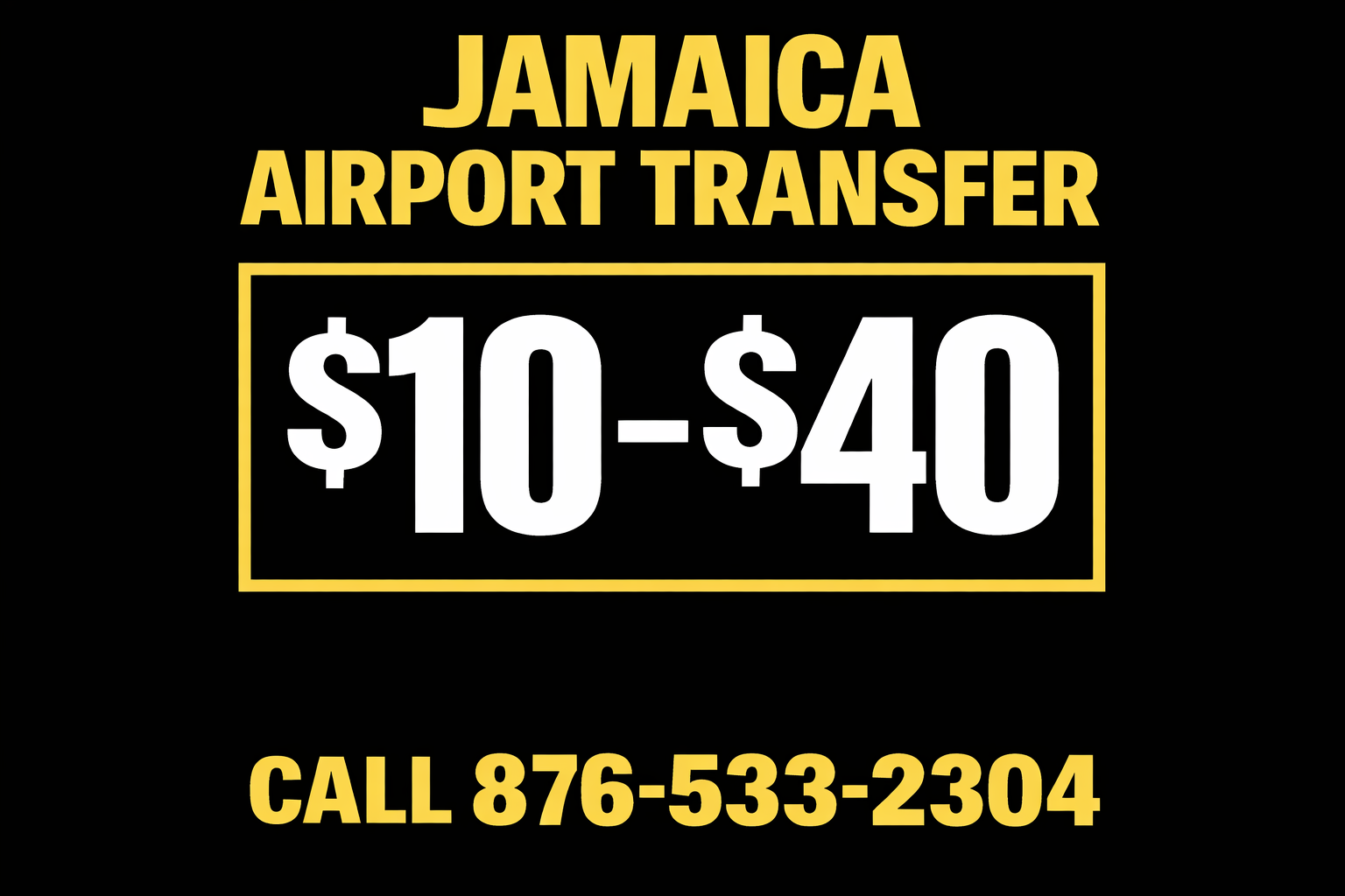 Airport Transfer Jamaica Price Per Person – Affordable Rates & Booking 876-533-2304