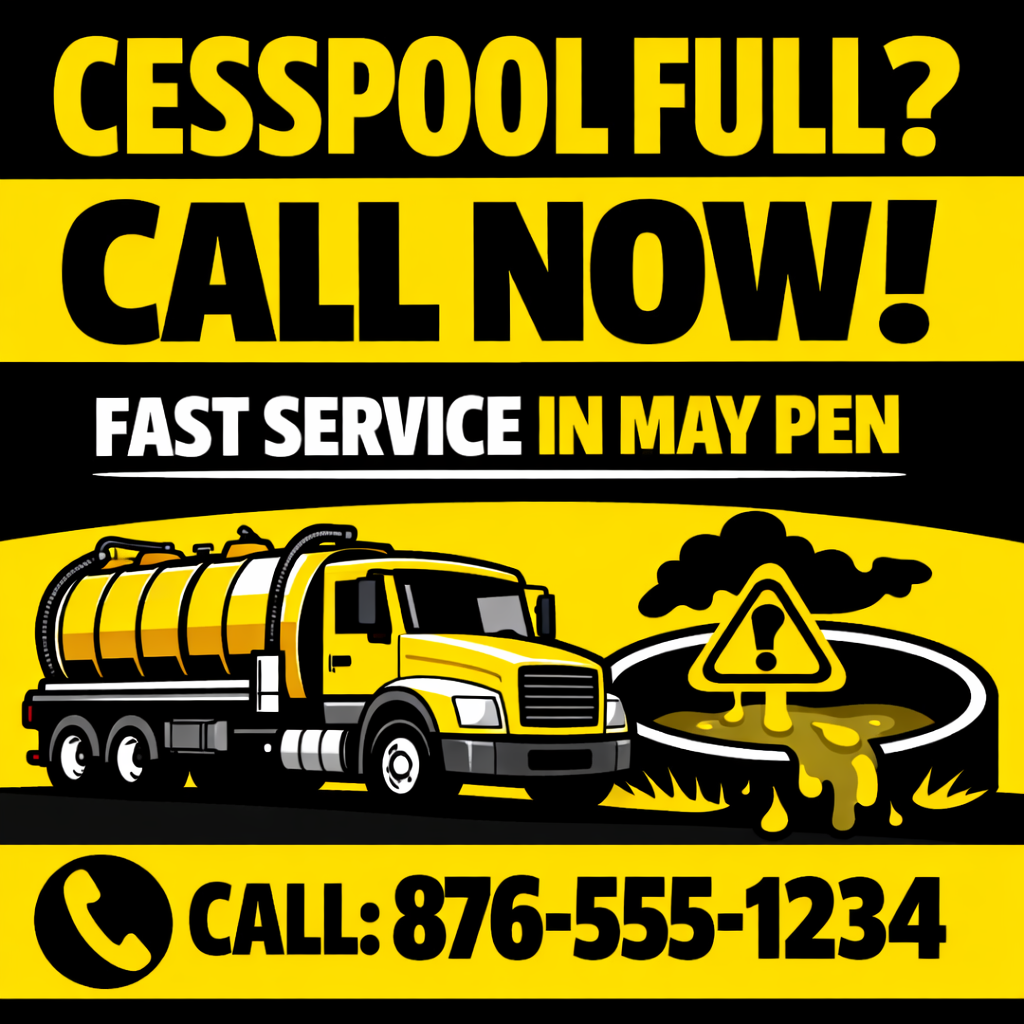 Cesspool Truck May Pen Clarendon | Fast Service Call 876-533-2304